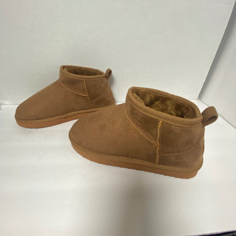 Simply Southern Collection Womens Brown Faux Fur Lined‎ Mini Booties Size 7 Cozy